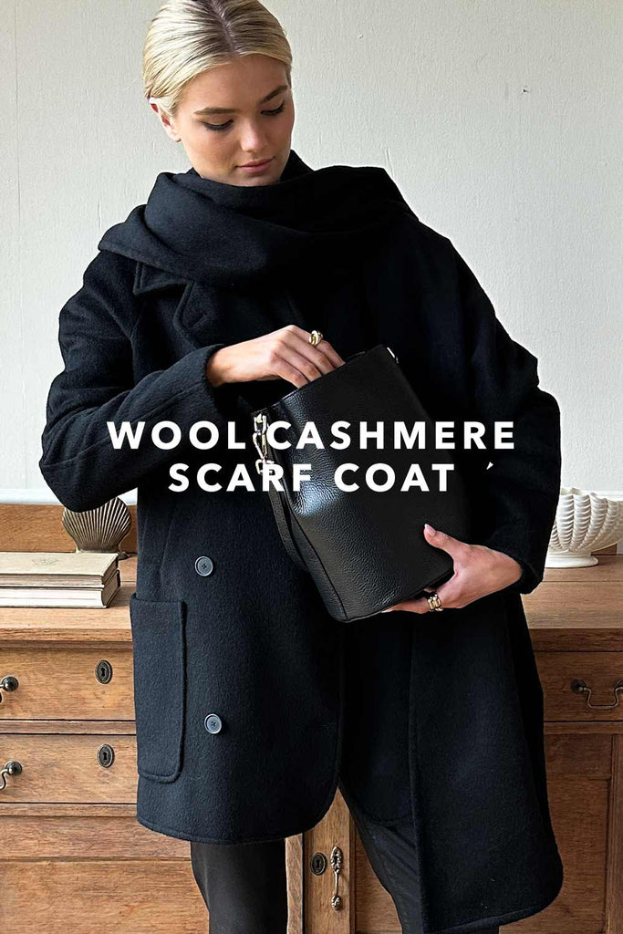 Wool Cashmere Scarf Coat