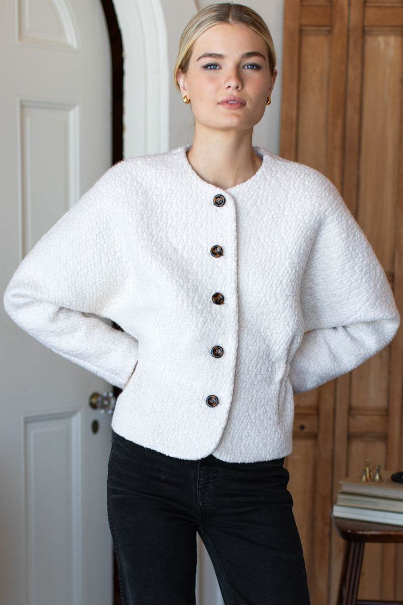 Atelier Cinch Jacket - Ivory Boucle