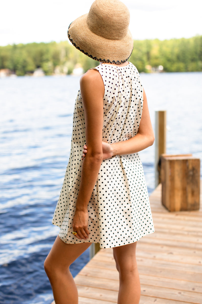 Atelier Scoop Dress - Ivory Dot