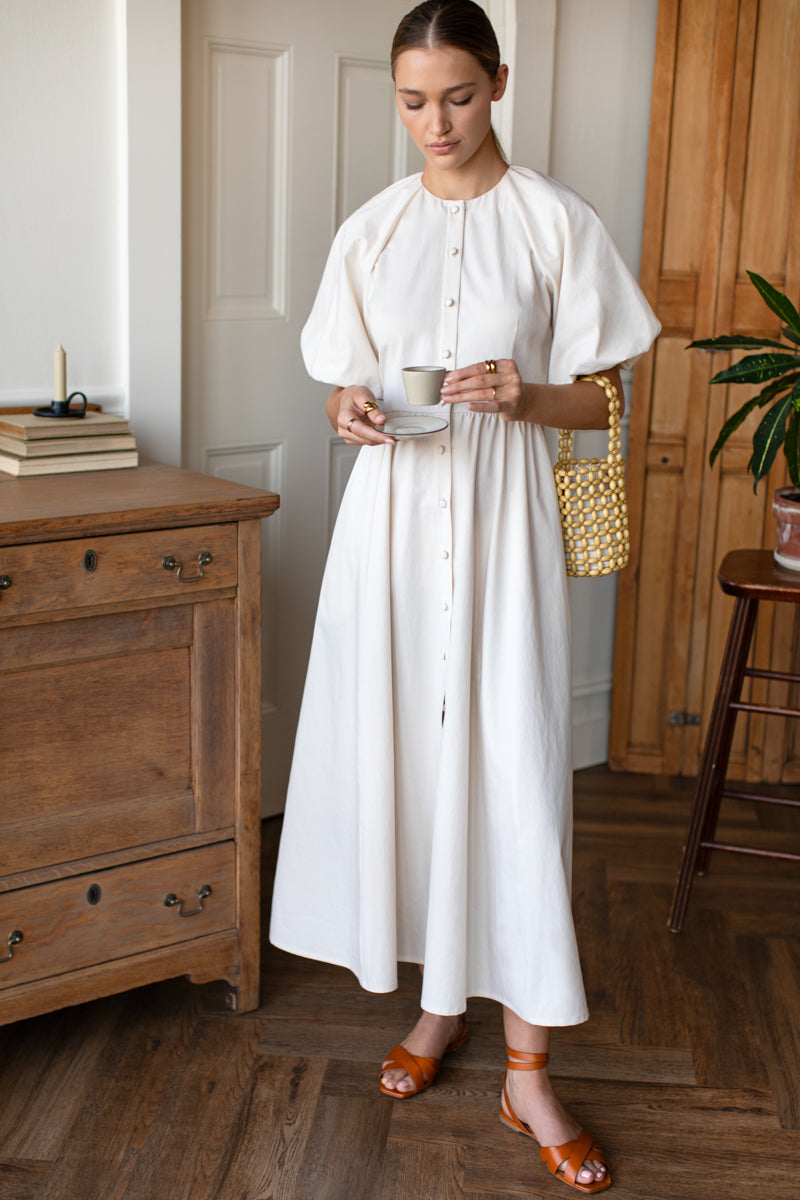 Bastille Dress - White Swan
