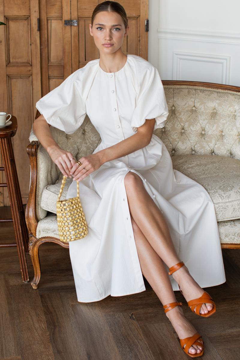 Bastille Dress - White Swan