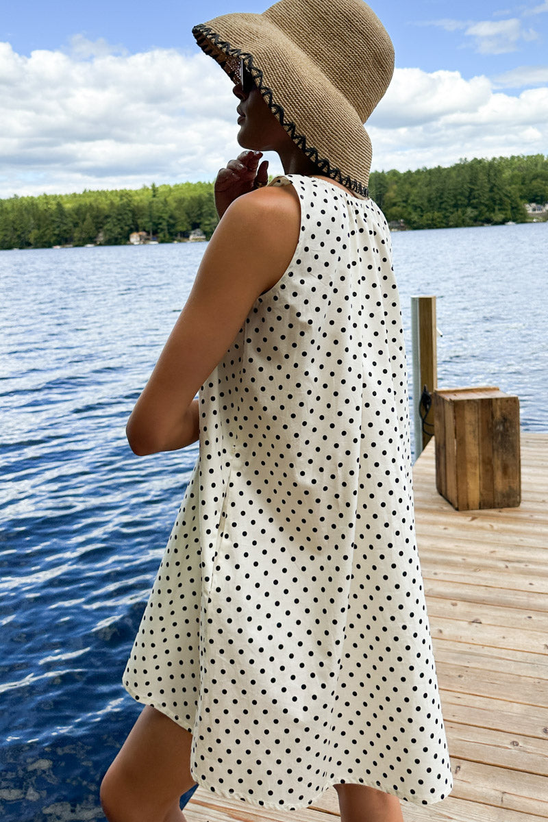Atelier Scoop Dress - Ivory Dot