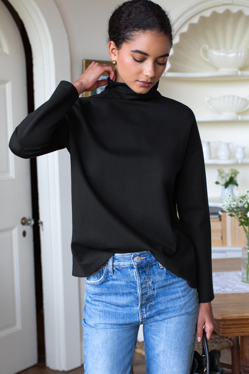 Edie Top - Black Ponte