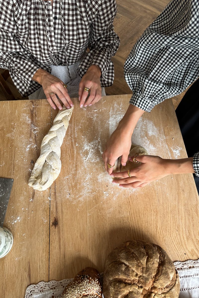 Belle Blouse - Cocoa Gingham