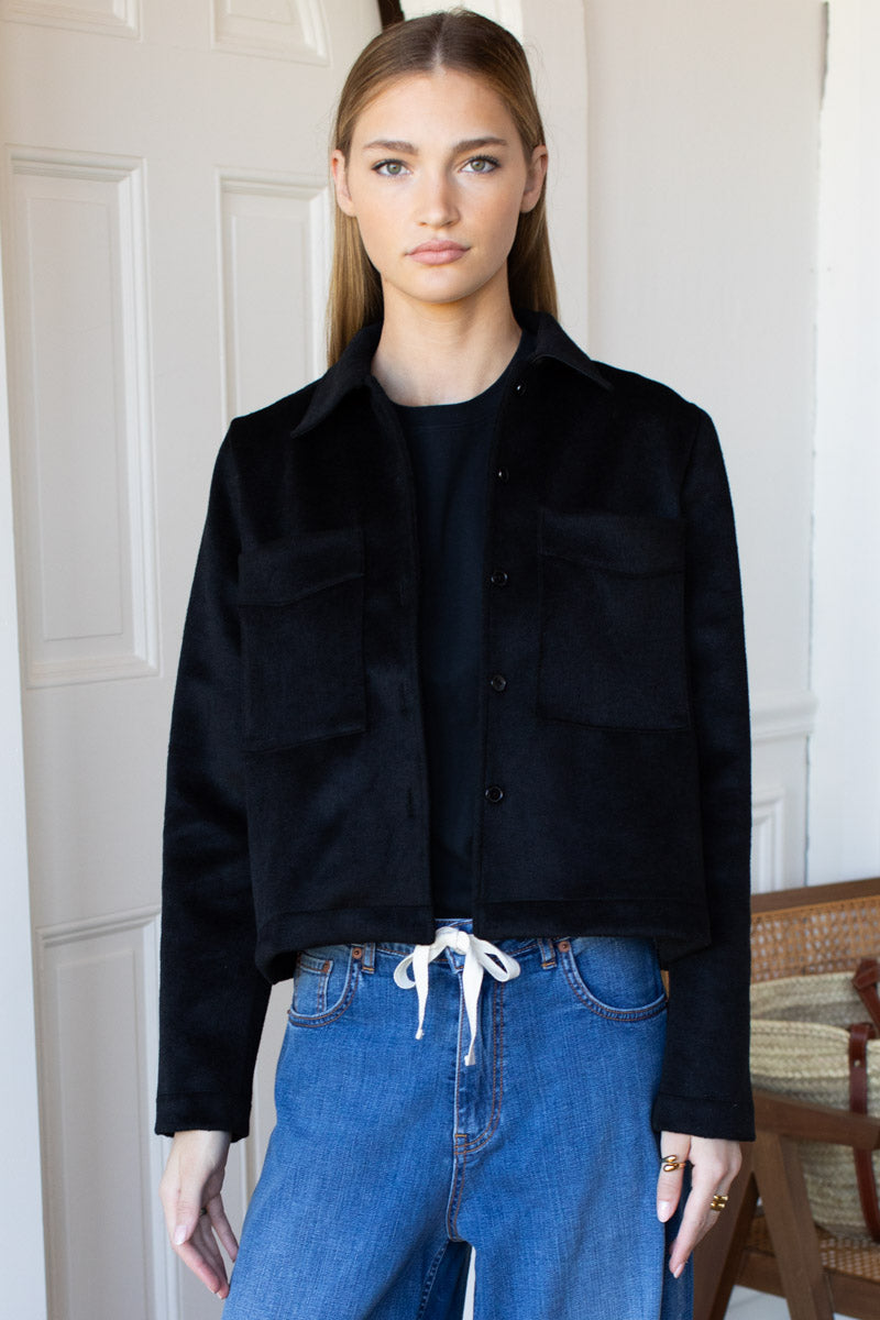 Atelier Pocket Jacket - Black Wool