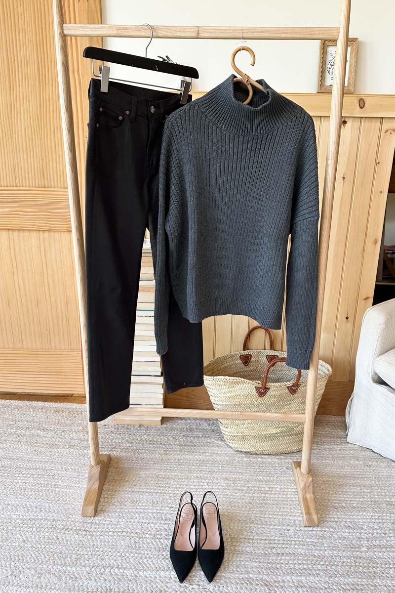 Lou Walking Slingback - Black Suede