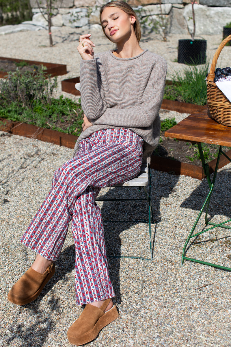Everyday Pant - Vintage Floral Stripe