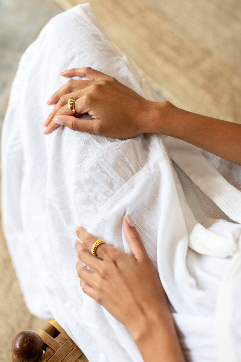 India Button Front Sundress 2 - Salt