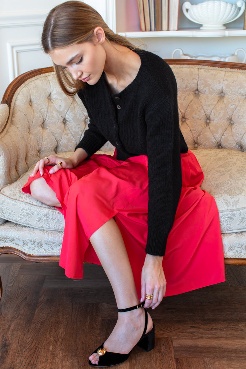 Jewel Heel - Black Velvet