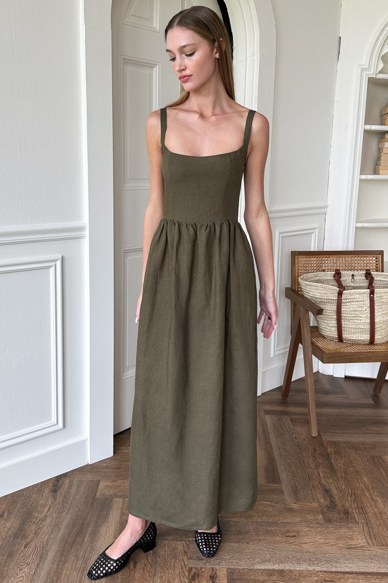 Jour Maxi Dress - Martini Olive
