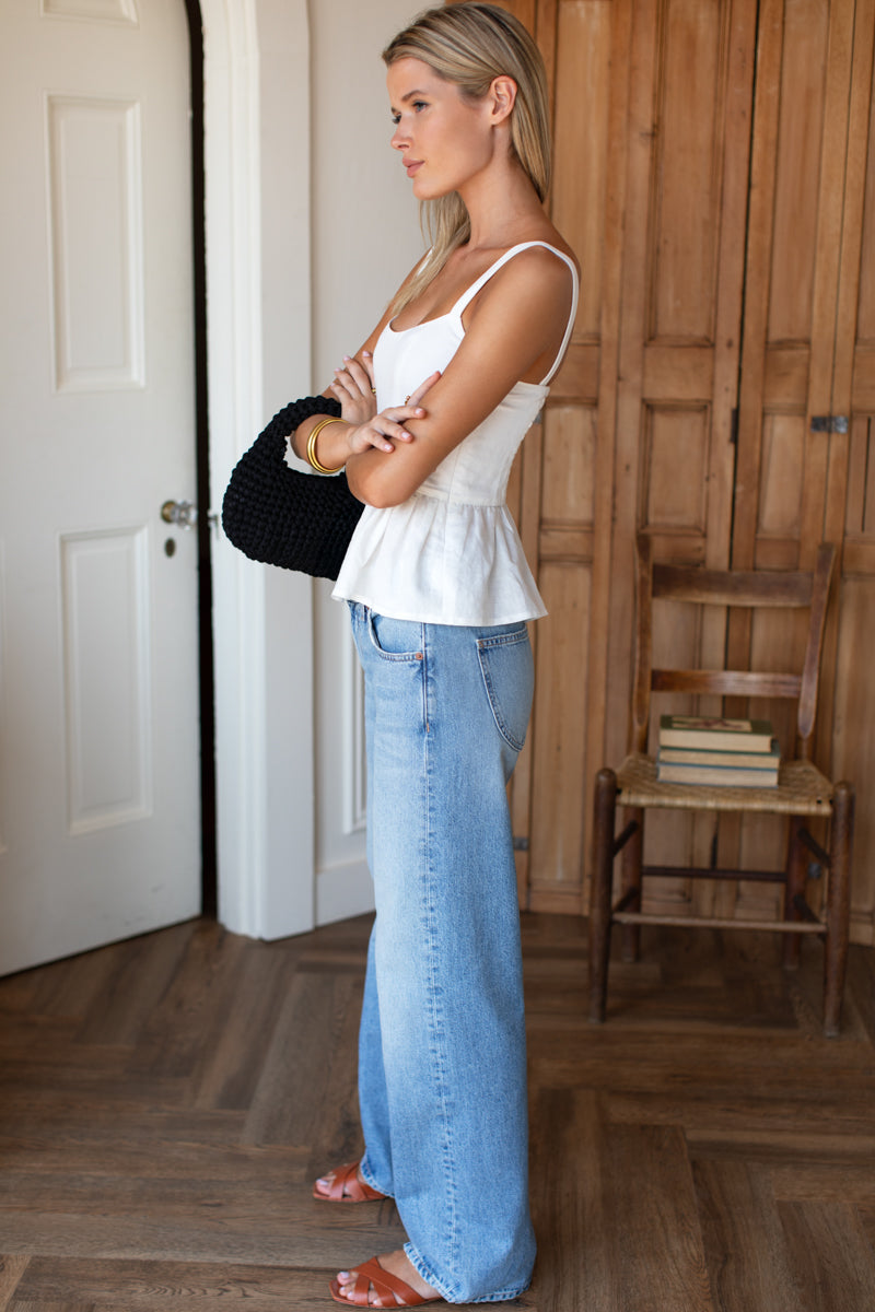 Jour Peplum Top 2 - Star White