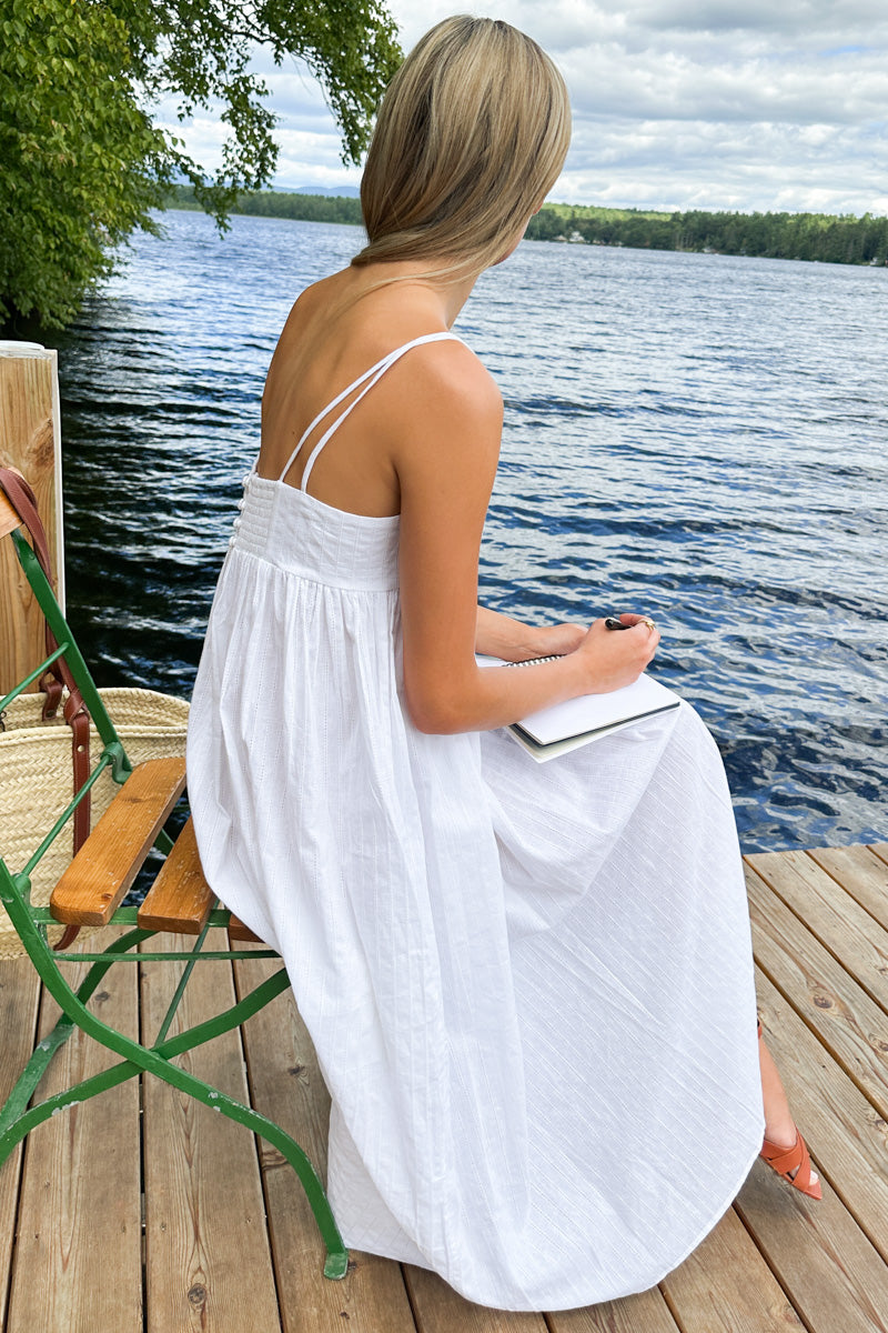Baroque Maxi Sundress - Salt