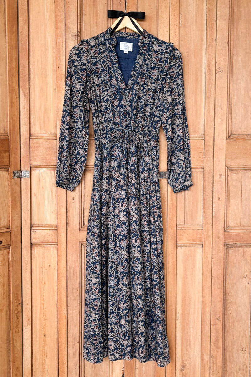 Frances 4 Basque Dress - Artisan Flower Vines Organic