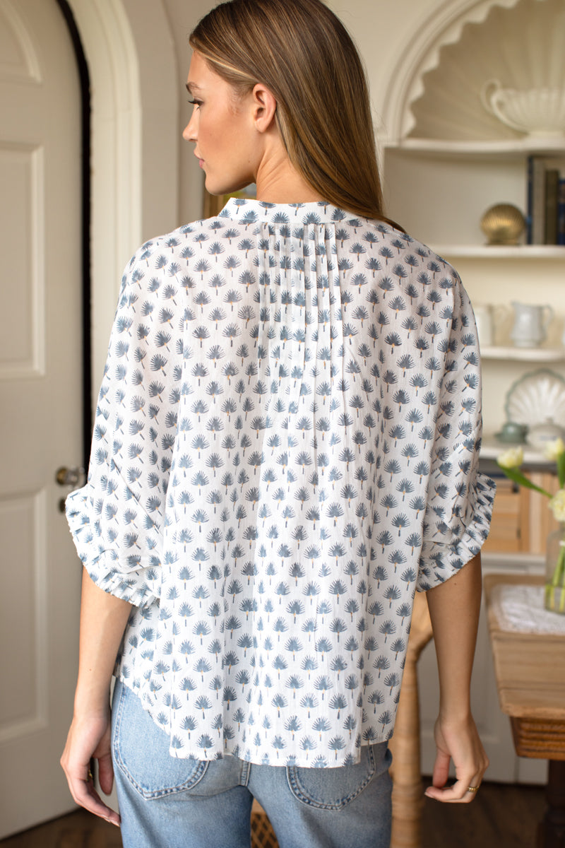 Mandarin Collar Top - Cleo Organic