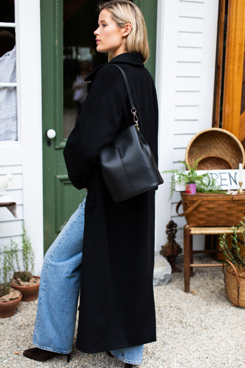 Maxi Overcoat - Black Wool