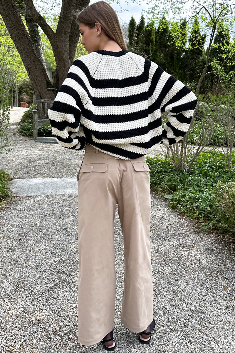 Ryan Heavy Sweater - Wide Stripe Black Organic