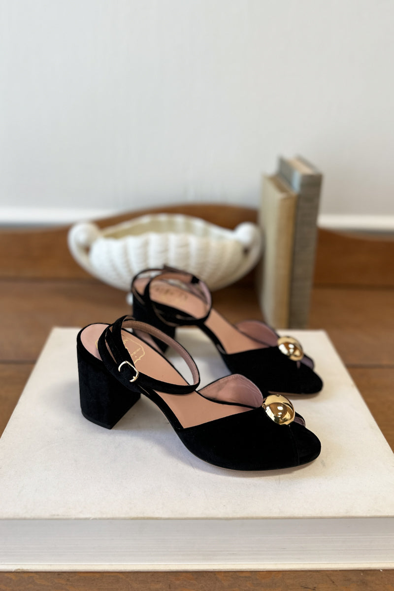 Jewel Heel - Black Velvet