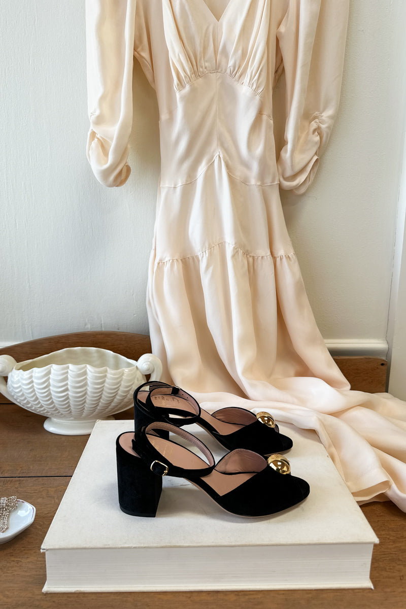 Jewel Heel - Black Velvet