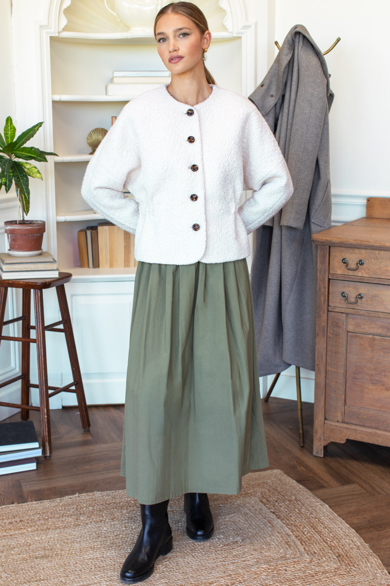Atelier Cinch Jacket - Ivory Boucle