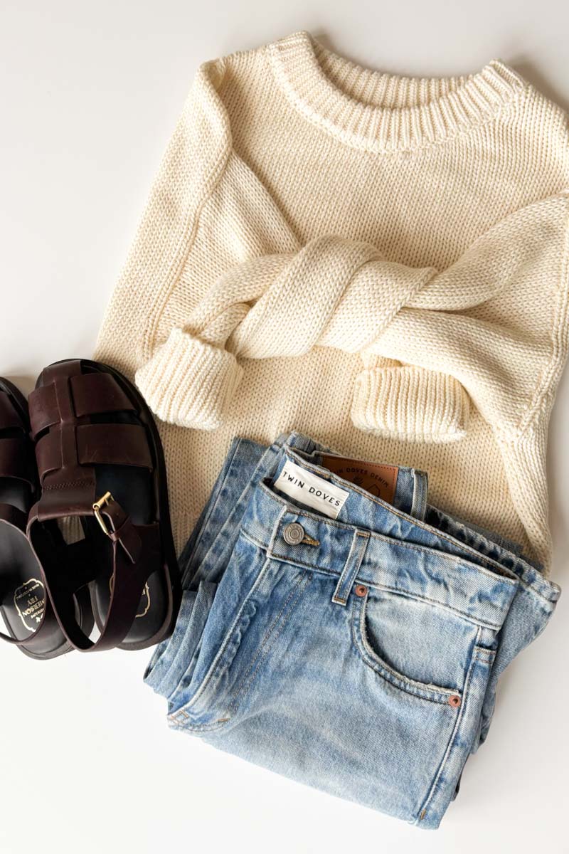 Cozy Cotton Sweater - Ivory Organic