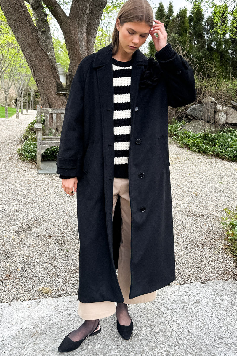 Ryan Heavy Sweater - Wide Stripe Black Organic