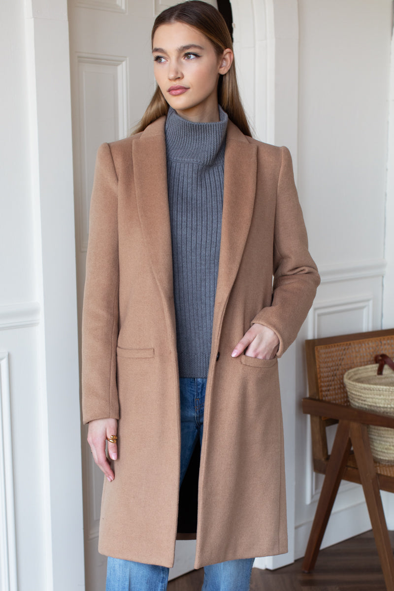 Tailored Coat - Camel Wool Cashmere