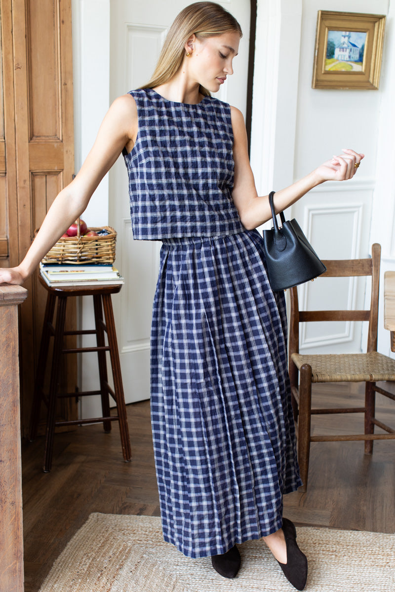 Jeanne Top - Midnight Plaid