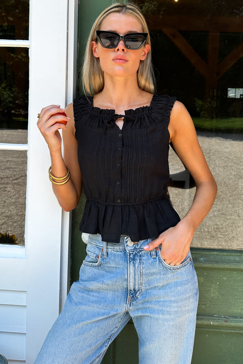 Roussillon Top - Jet Black
