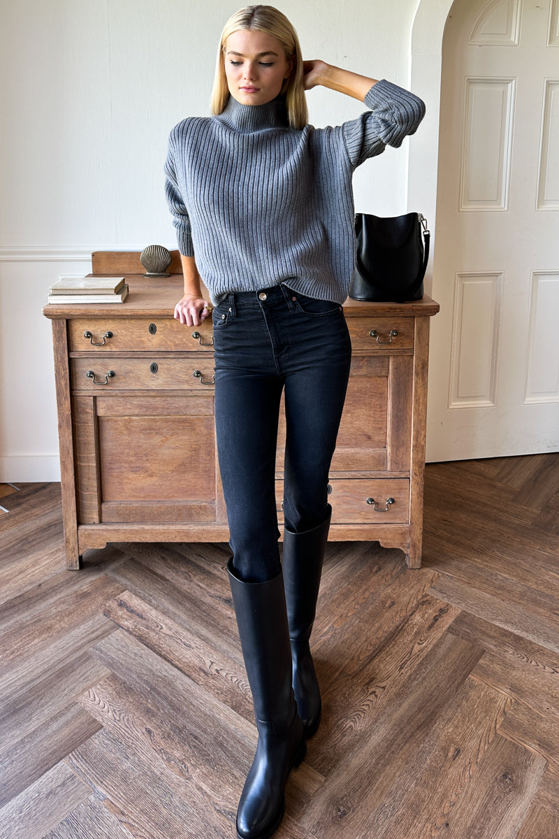 Atelier Equestrian Boot - Black Leather