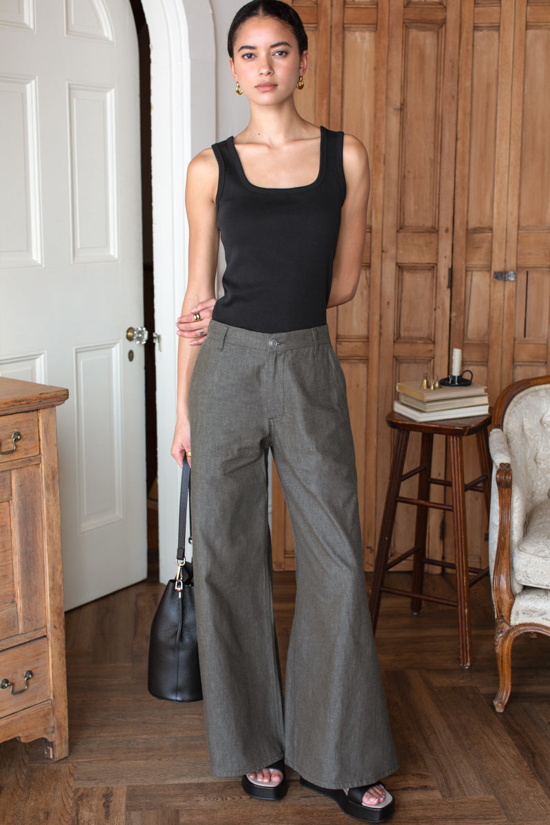 Tulip Trouser - Dark Olive