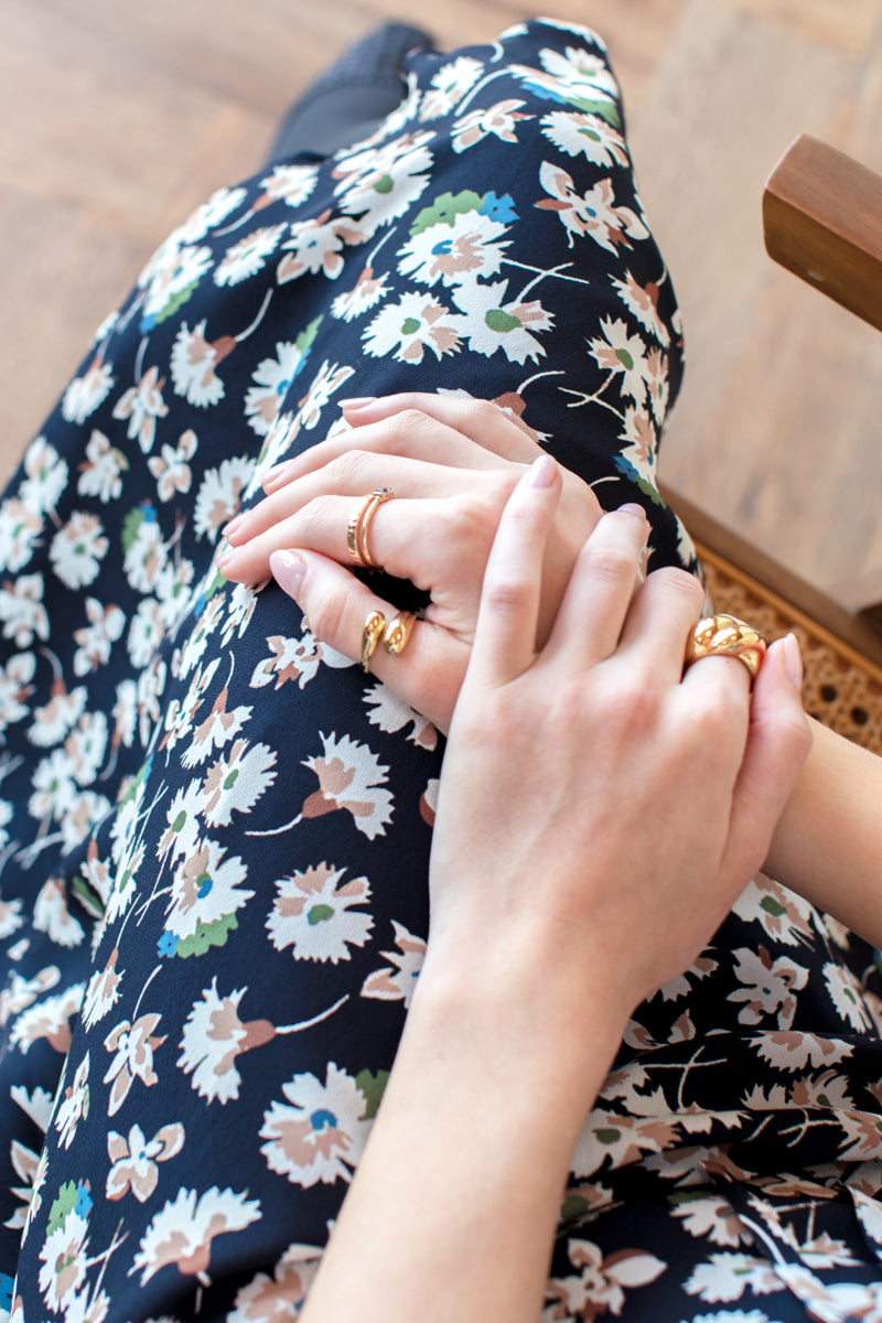 Amy Bias Sundress - Vita Flowers Noir