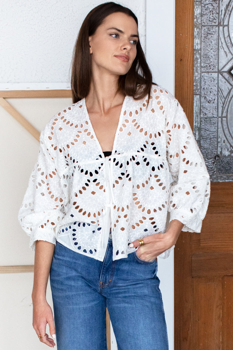 Artist Overshirt - Ivory Eyelet