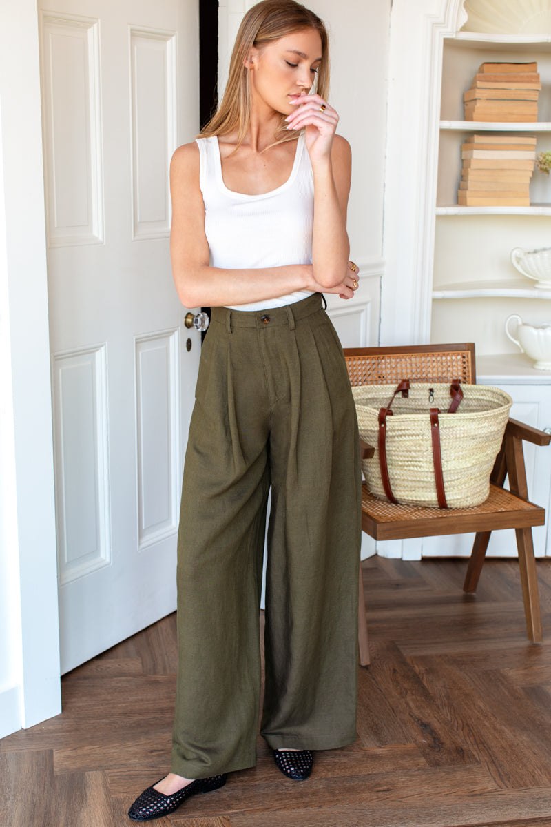 Atelier Pleated Pant 2 - Martini Olive