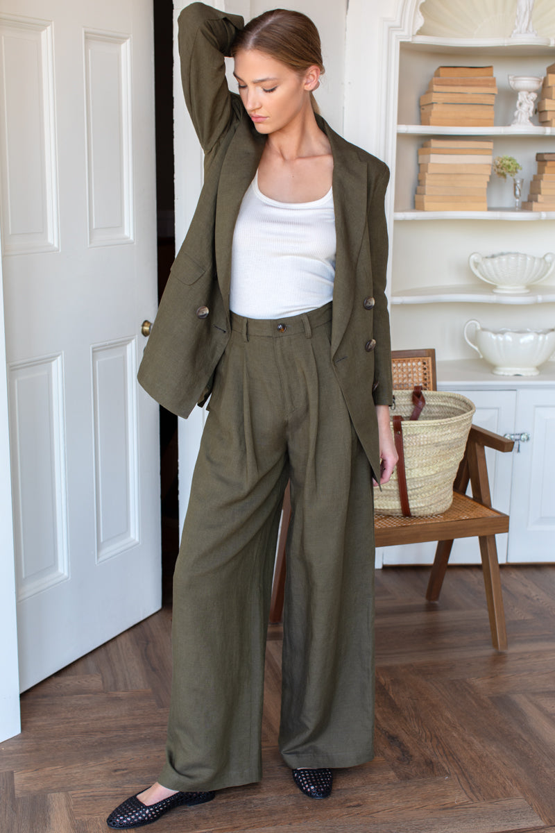 Atelier Pleated Pant 2 - Martini Olive