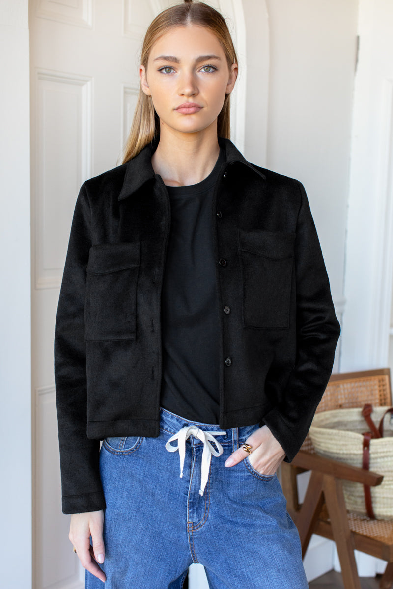 Atelier Pocket Jacket - Black Wool