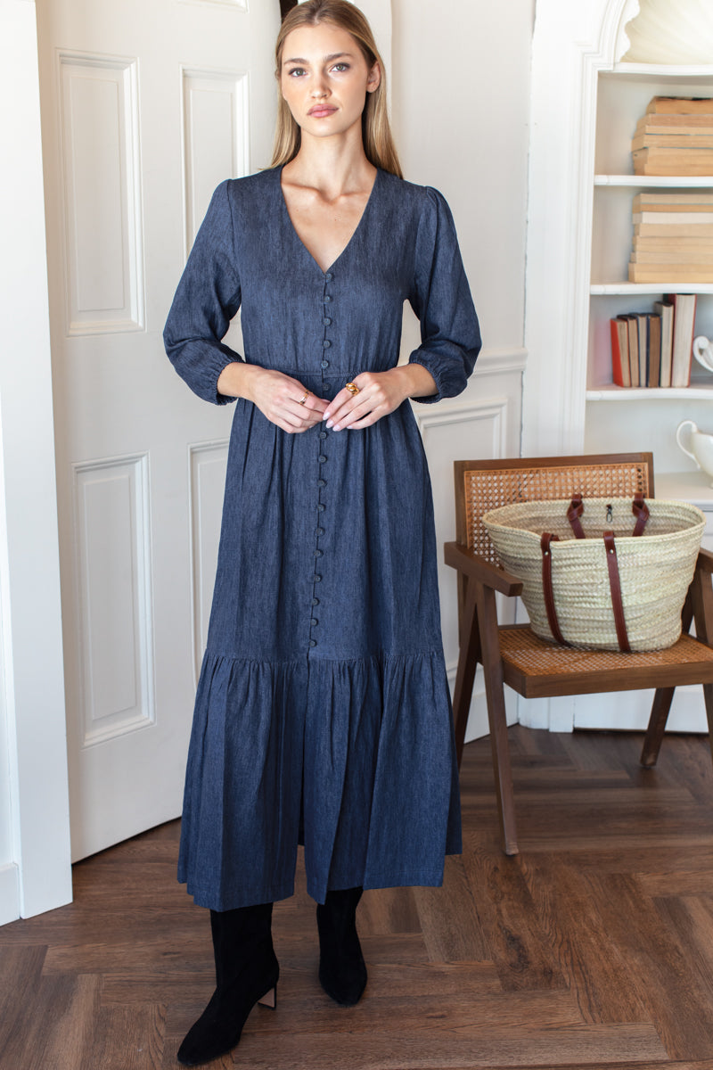 Atelier Tier Dress - Indigo