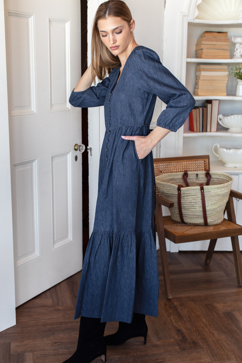 Atelier Tier Dress - Indigo