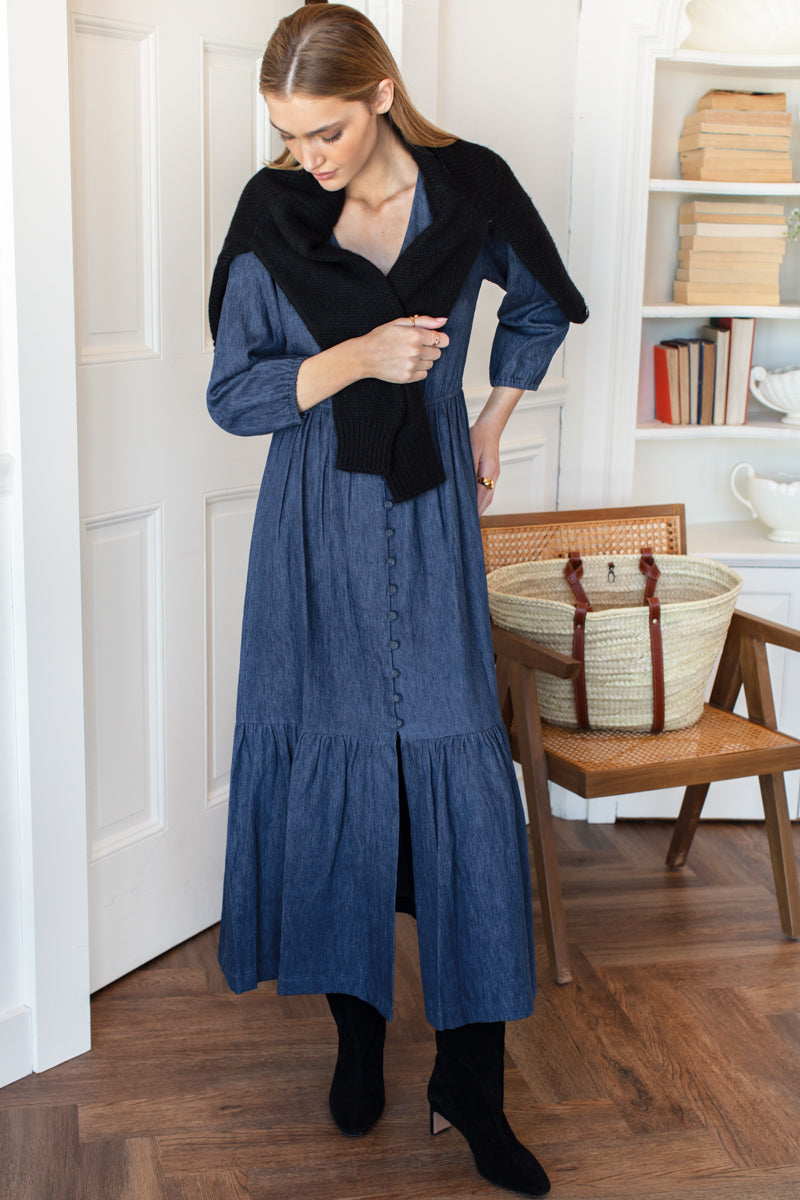 Atelier Tier Dress - Indigo