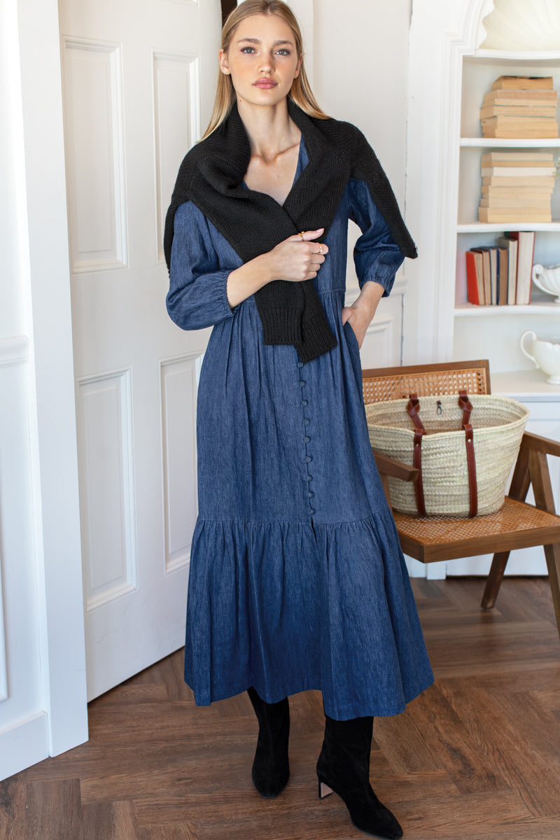 Atelier Tier Dress - Indigo