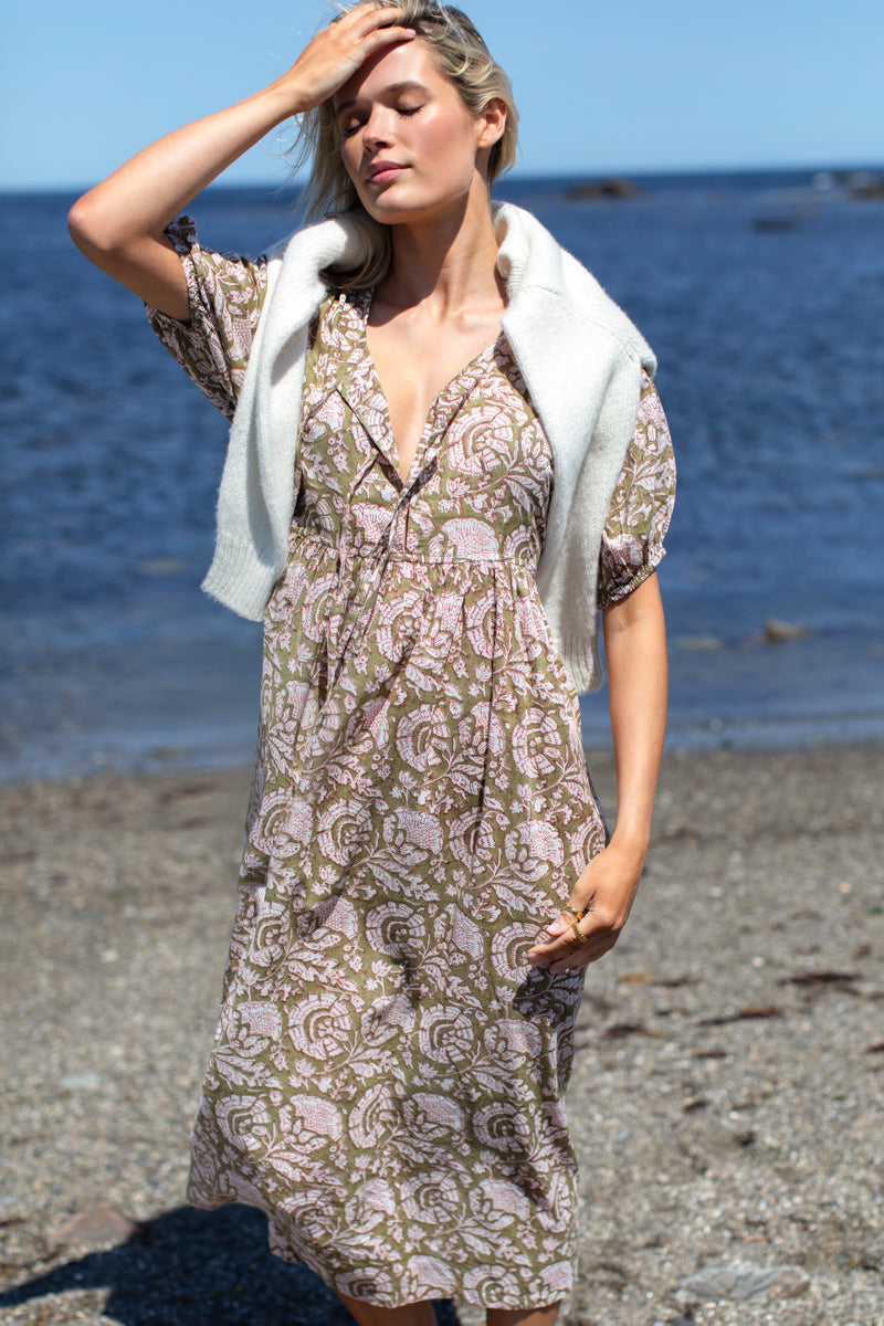 Bastian Dress - Cassis Gothic Olive Organic