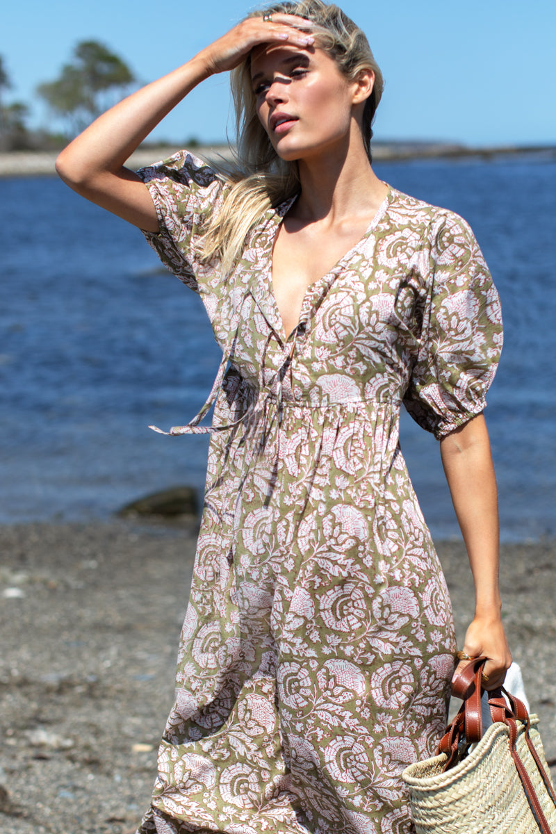 Bastian Dress - Cassis Gothic Olive Organic