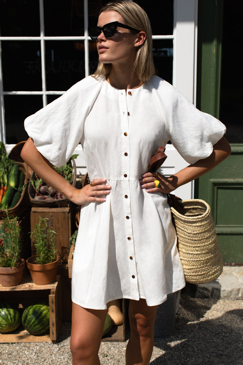 Bastille Short Dress - Star White