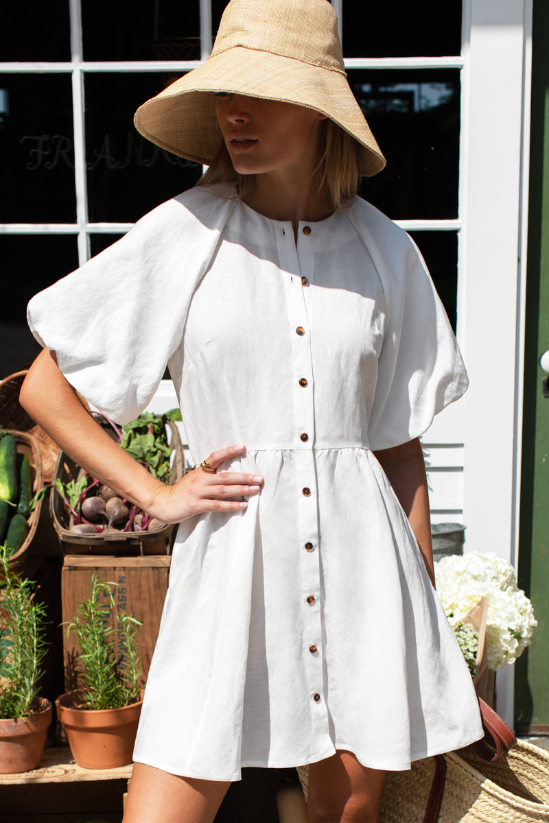 Bastille Short Dress - Star White