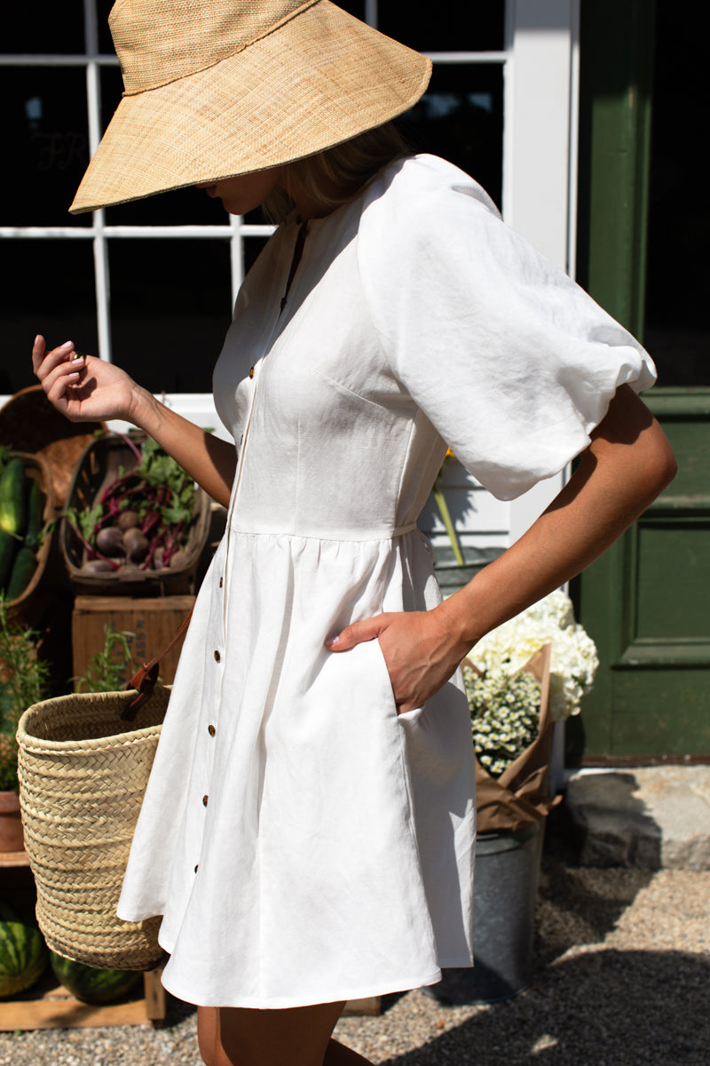 Bastille Short Dress - Star White