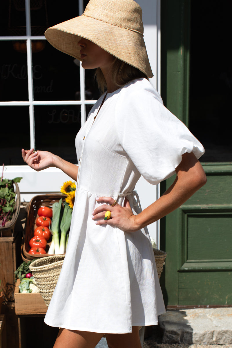 Bastille Short Dress - Star White