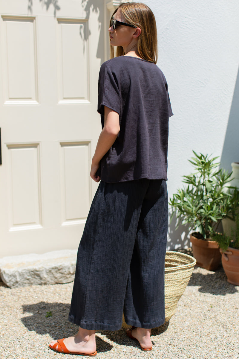 Beachy Pant - Midnight Crinkle Organic