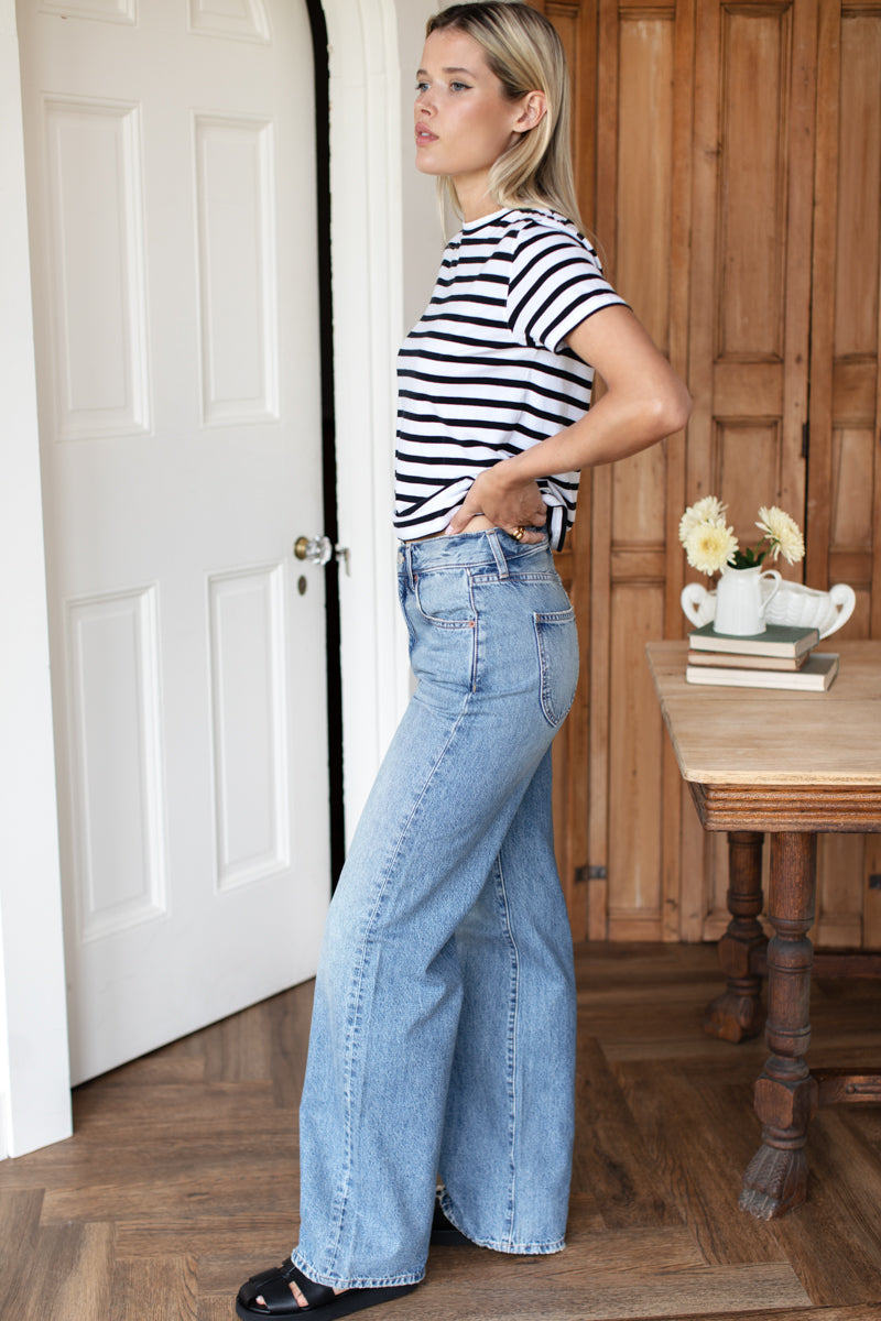 Essential T Shirt - Classic Stripe Black + White