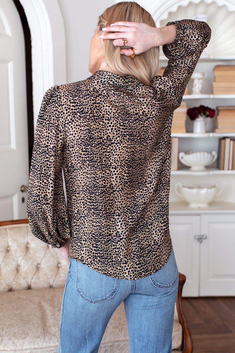 Frankie Blouse - Little Cheetah Silk