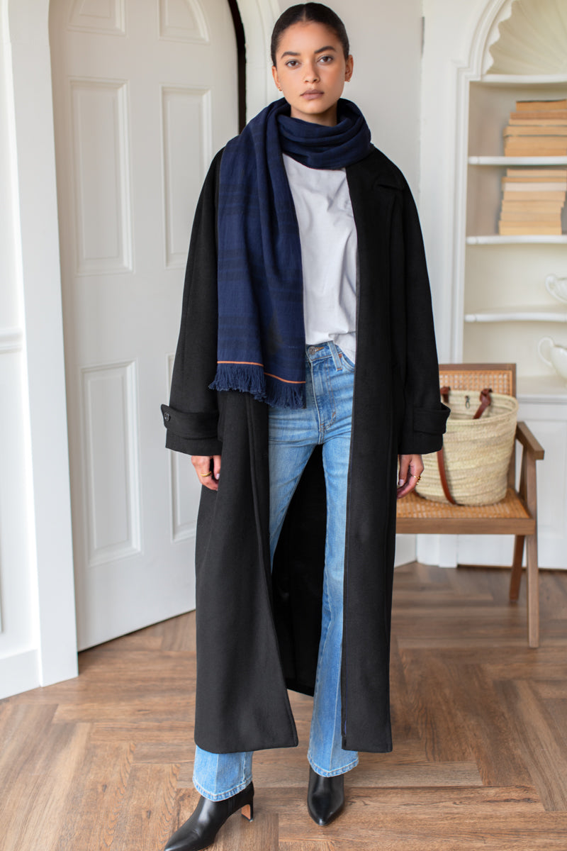 Maxi Overcoat - Black Wool