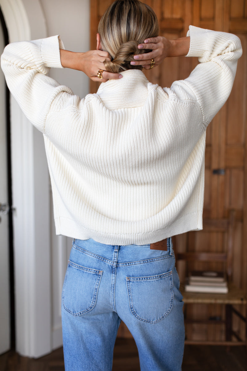 Harlow Sweater - Ivory Organic